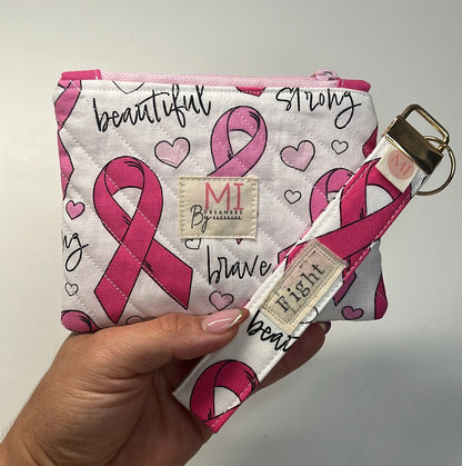 Breast Cancer Awareness Mini Pouch Set 🎀