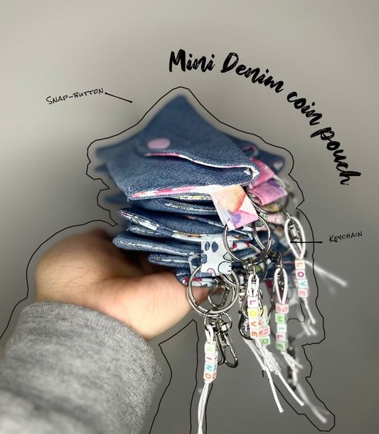 Mini Denim Coin Pouch